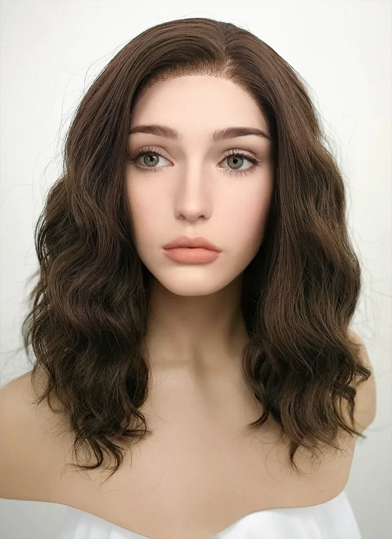 Wavy Brunette Bob Lace Wig CLF407 (Customisable)